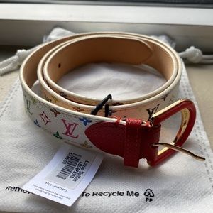 Louis Vuitton x Takashi Murakami Multicolor Belt